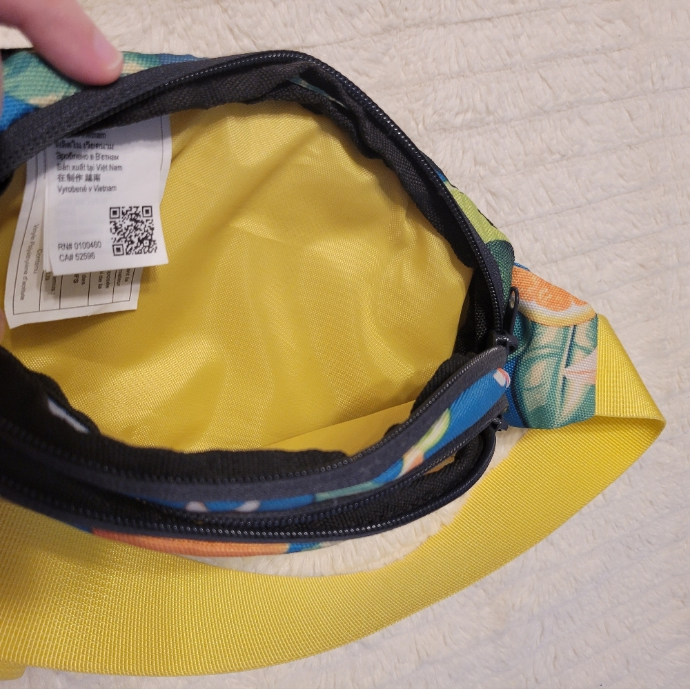 Kavu Blue And Yellow Citrus Canvas Spectator Fanny Pack Tropical Pattern - Picture 7 of 10